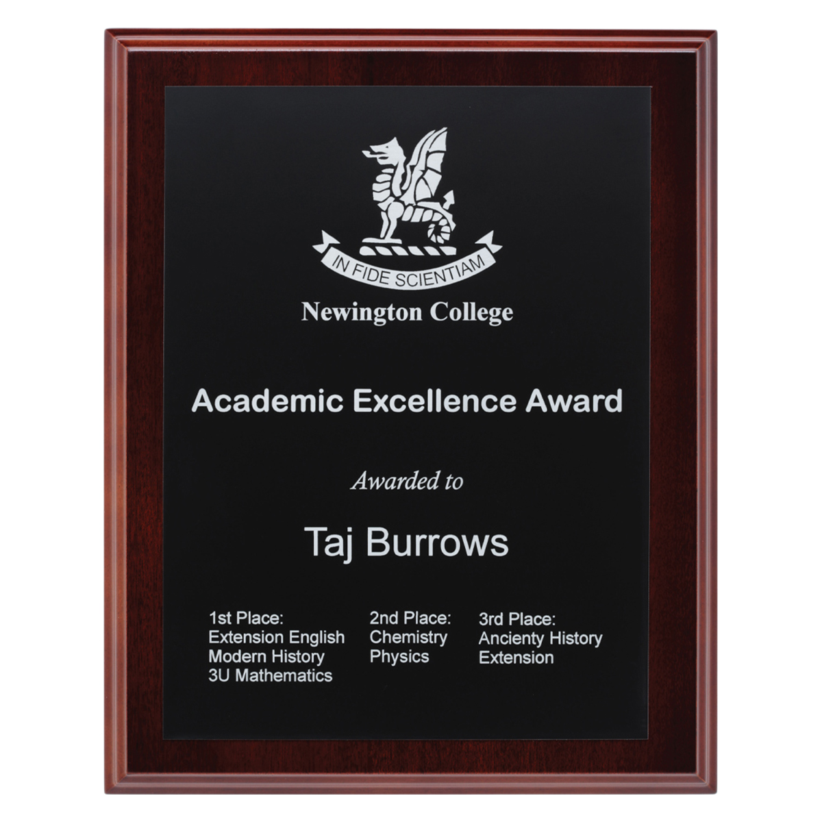 Engraved Plaques - Black / Silver